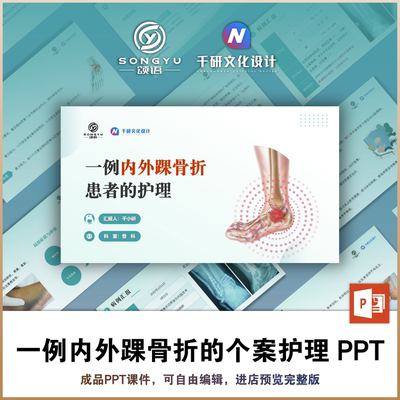一例内外踝骨折的个案护理ppt骨科护士护理个案查房成品ppt