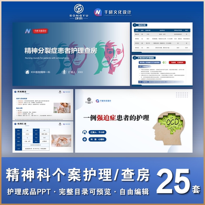 精神科个案护理查房ppt精神科护士个案查房护理ppt个案ppt查房ppt