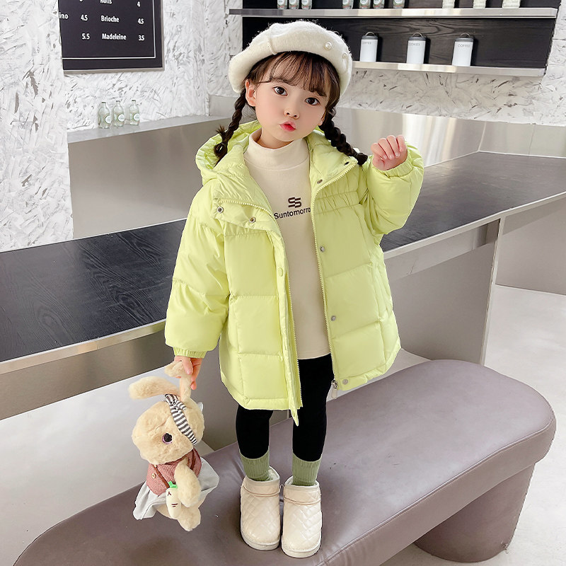 雪龙飞羽中长加厚女童三防羽绒服