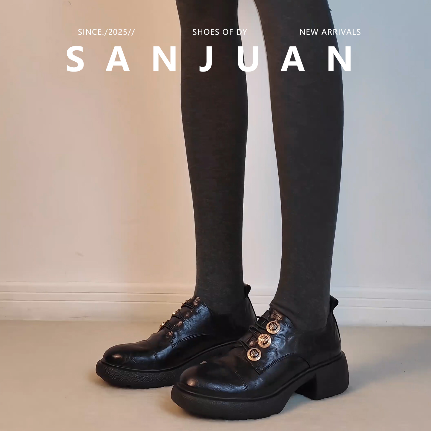 舒适百搭厚底增高深口单鞋