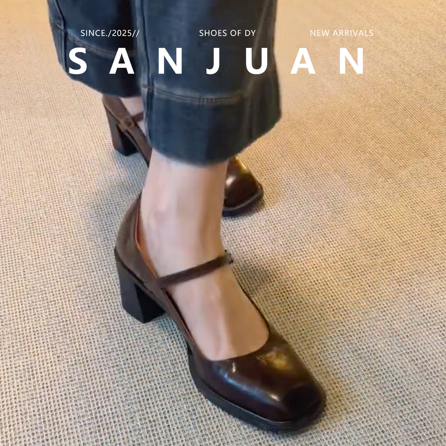 【三卷】2026夏季新款方头粗跟皮带扣玛丽珍鞋复古百搭厚底浅口鞋,女鞋,浅口单鞋,淘宝优惠券,粉丝福利购,淘宝优惠卷