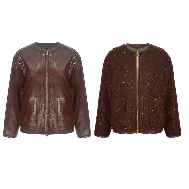 【梅子粉丝专享&五免一】NQ8019 双面双穿外套