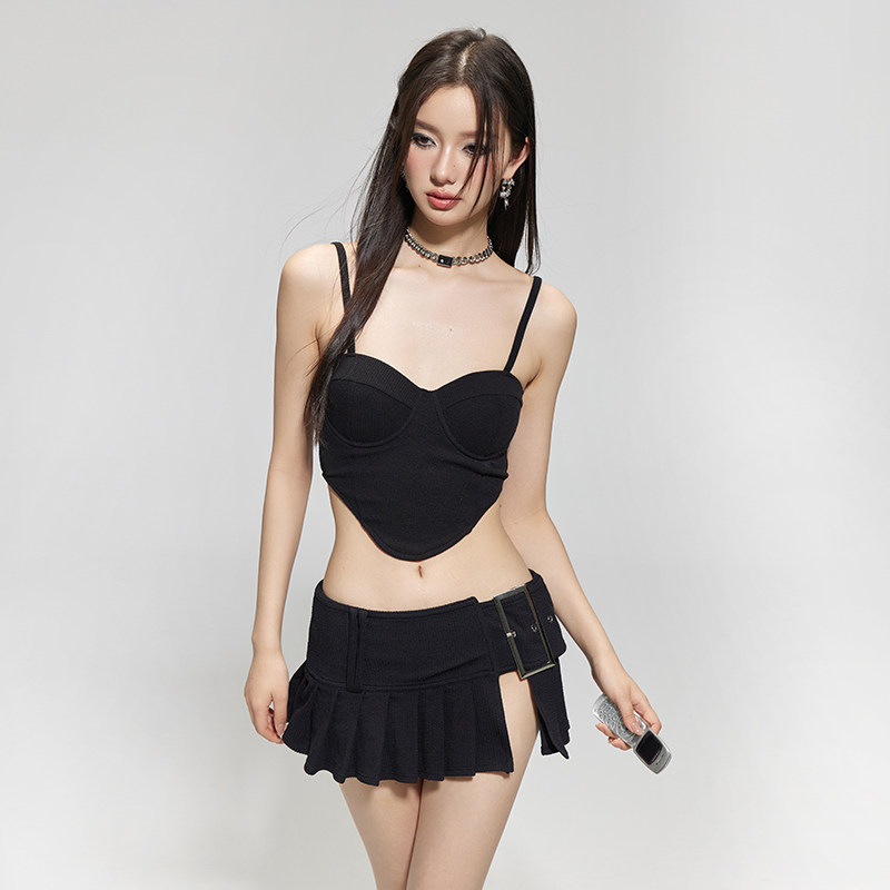 叛逆千金辣妹百褶裙泳衣女