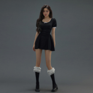 罗卡艺2025新款 复古纯欲显瘦遮肚温泉度假连体泳衣女 甜酷少女美式