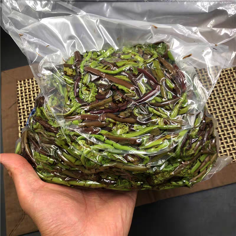 野生蕨菜新鲜猴腿菜野生蕨类紫茎菜可炒肉焯水塑封