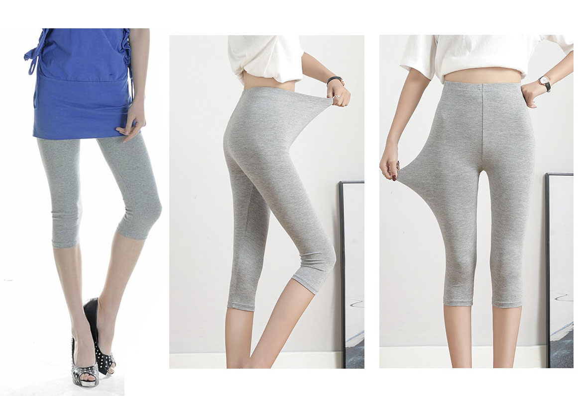 彩色七分薄打底裤棉高弹不起球