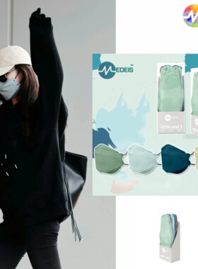 香港MEDEIS口罩代购 4D立体渐变彩色KF94女士成人明星网红同款