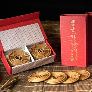 法藏香云老山檀香礼盒装净化空气供养礼佛菩萨财神小时盘卧竹签香