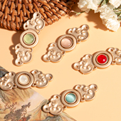 披风云肩旗袍装 传承汉服子母扣 明制复古祥云梅花金属对扣 HF011