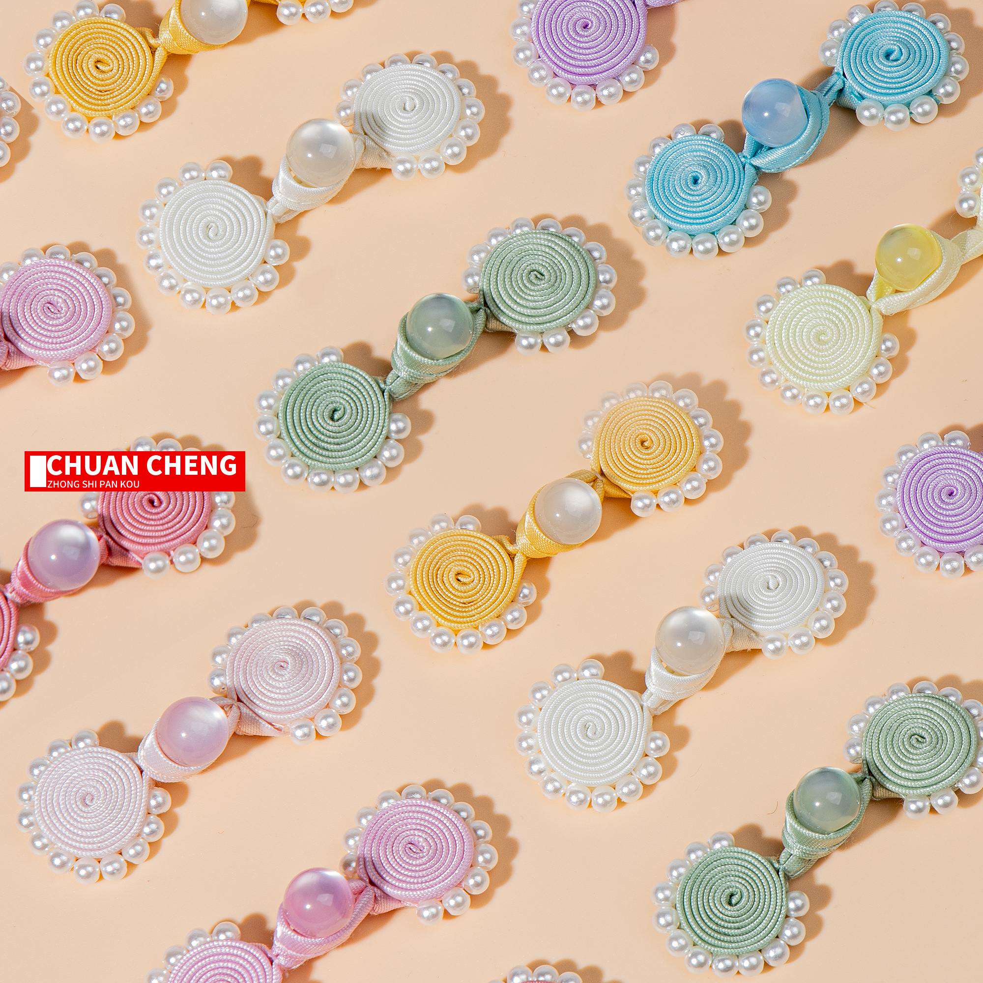 珍珠PK007国风旗袍盘扣手工童装