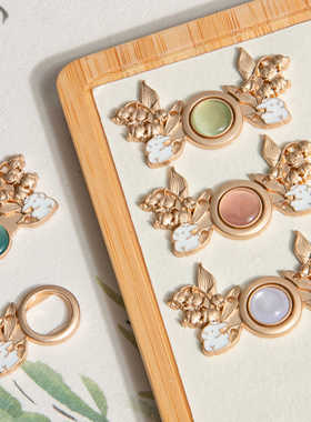 传承原创版权铃兰兔子母盘扣收腰改腰可爱中国风搭扣衣服HF224