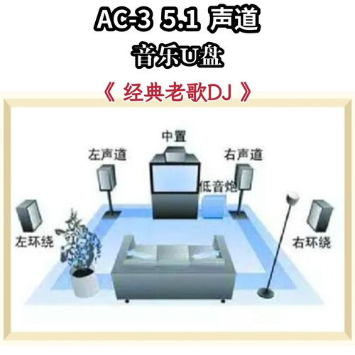 AC-3 5.1声道音乐U盘老歌DJ经典舞曲家庭家用车载车用音轨解码