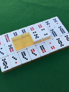 水晶牌九32只透明亚克力防作弊小天九36#顶牛骨牌九赢接龙麻将