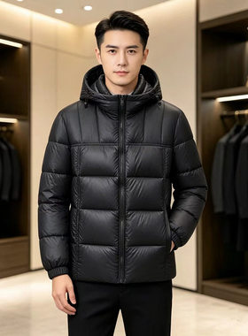 黑金加大码加厚棉服男士冬季新款保暖棉衣胖子潮流青年冬装外套