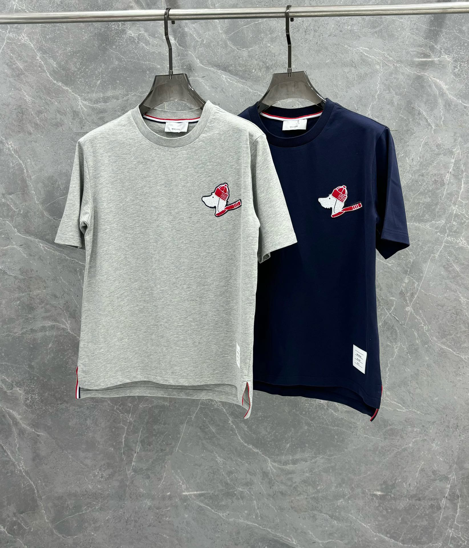 2024夏季新款tb小狗刺绣短袖T恤男女同款潮流百搭休闲半袖高品质