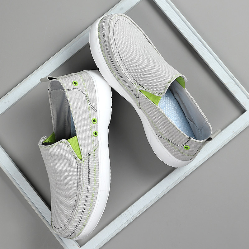 Rare Bargain Export Men's Canvas Breathable, Lightweight, Non-Slip, Versatile Casual Slip-On Shoes, Trendy Lazy Shoes_voghion.com