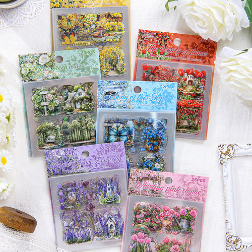 馨香花境PET贴纸包ins复古
