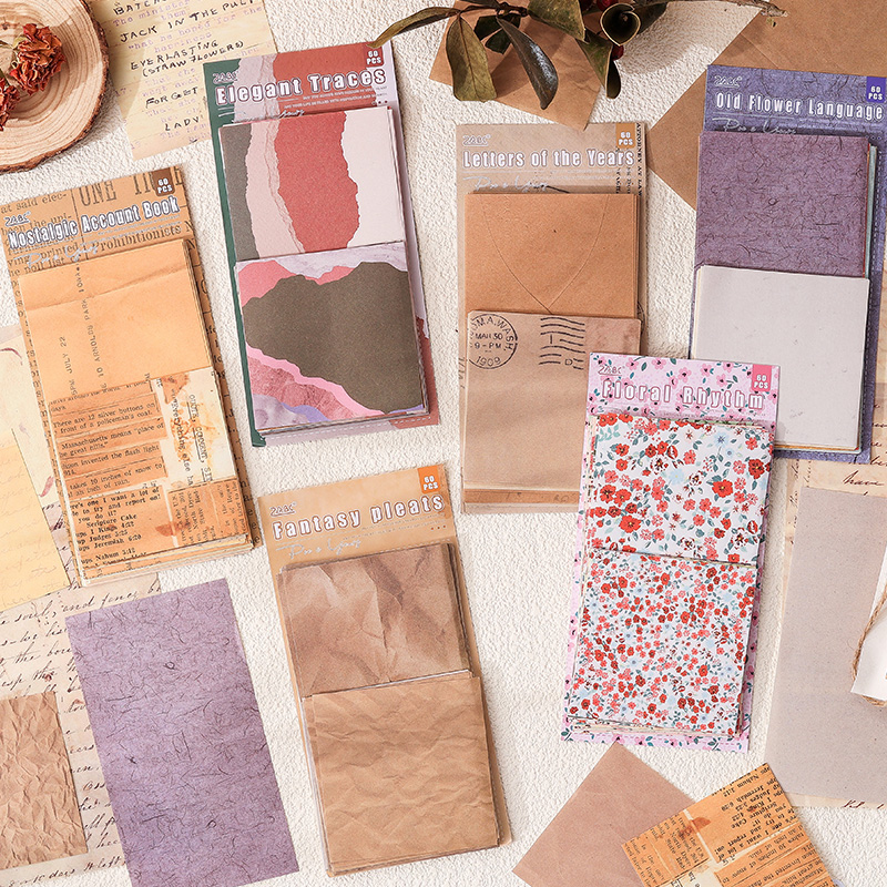 诗理岁月复古风便签纸素材纸打底