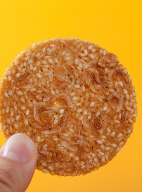 垦丁旺虾皮芝麻饼酥脆可口盒装独立包装居家宿舍茶水间优选超值装