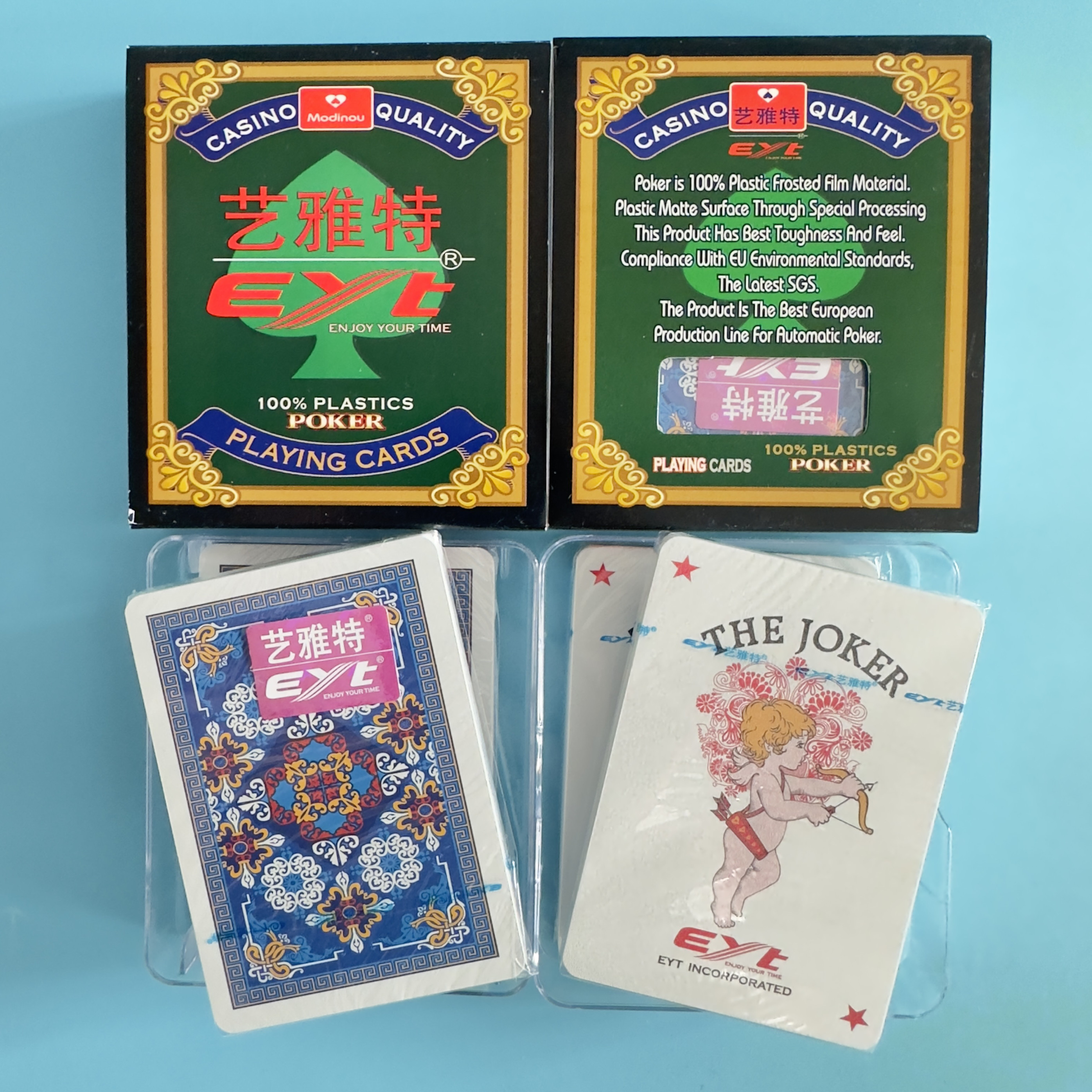 EYT2818艺雅特花背填大坑专用塑料扑克 12盒24副 9-A磨砂26张帕斯