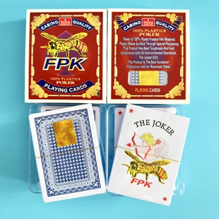 FPK东北填大坑专用大蜜蜂塑料扑克 9-A一条12盒麻面布纹白边8个王