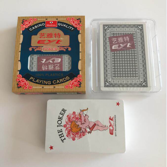 EYT艺雅特塑料扑克牌 白边磨砂桥牌窄牌54张防水耐磨No.878 6副装