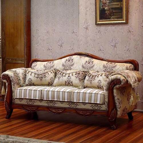 欧式布艺沙发组合小户型美式客厅实木双人沙发三人沙发成套家具