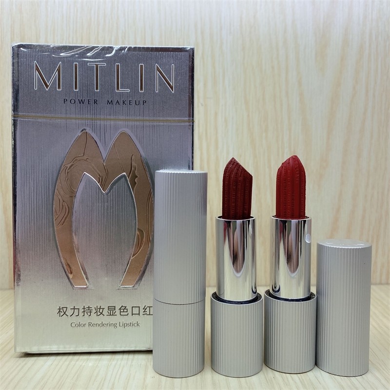 米芝莲权力持妆显色口红正品小众学生款持久防水女士桂皮冷杏棕橘