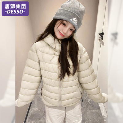 唐狮集团DESSO排骨羽绒服女款2025新款秋冬小个子巨好看连帽外套