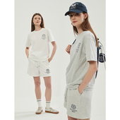 Breakpoint基础款 学院网球运动复古纯棉 美式 印花T恤刺绣短裤 套装