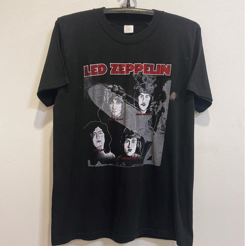 Led Zeppelin复古乐队短袖T恤美式暗黑街头chic嘻哈潮牌落肩半袖