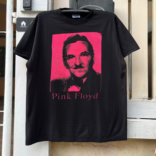 创意趣味哥特风vintage古着重磅棉短袖 乐队半袖 T恤 Floyd美式 Pink