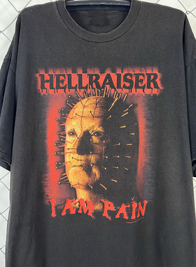 Hellraiser猛鬼追魂针头电影周边oldschool学院风短袖男女宽松T恤
