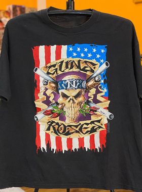 Gunsn Rose枪花乐队高街重金属朋克风小众设计感cec短袖男女T恤棉