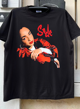 Sade Adu爵士歌手欧美嘻哈vintage古着街头暗黑情侣装纯棉短袖T恤