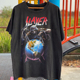 Slayer乐队重金属嘻哈摇滚hiphop朋克风短袖 男女美式 宽松质感T恤