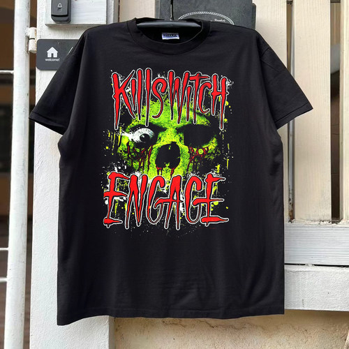 Killswitch Engage美式复古恶搞插画chic嘻哈重机车风潮牌短袖T恤