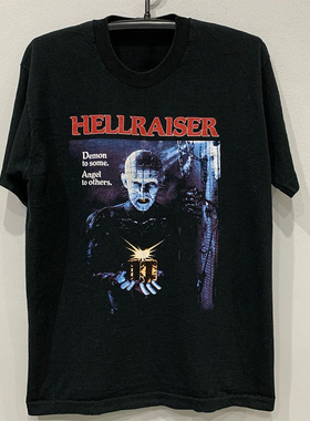 Hellraiser猛鬼追魂欧美电影美式vintage复古短袖男女纯棉圆领T恤