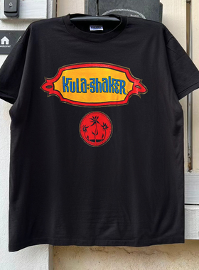 Kula Shaker 乐队主题T恤英伦摇滚小众设计感vintage古着短袖T恤