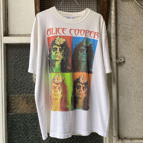 Alice Cooper乐队波普艺术短袖T恤oversize美式复古高街情侣半袖
