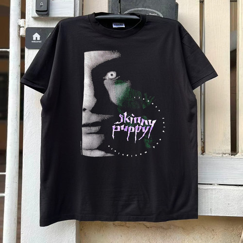 Skinny Puppy 乐队周边T恤暗黑美式复古摇滚小众亚文化风短袖T恤