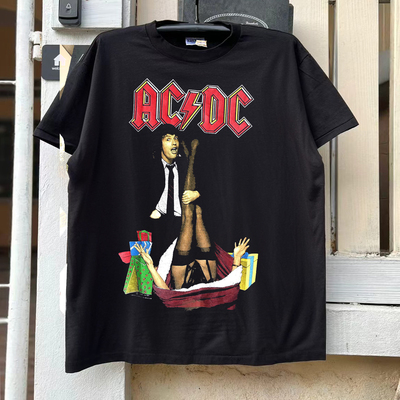 美式复古潮牌OS风vintage古着下半身失踪恶搞插画怪味潮流短袖T恤