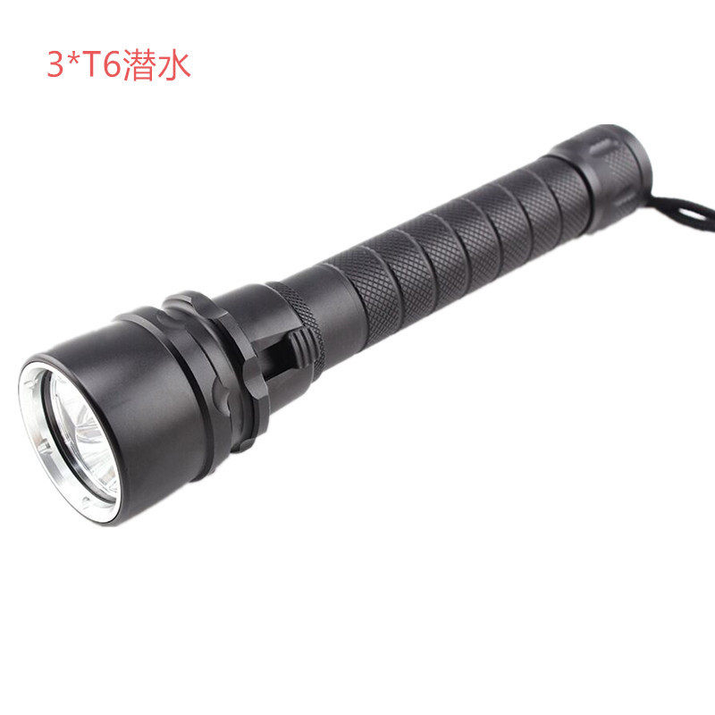 3T6 L2潜水手电筒 LED强光防水补光手电筒 专业潜水灯