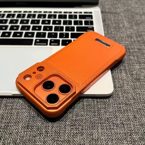 适用iPhone17皮革香薰磁吸无边框手机壳苹果16超薄裸机感PC防摔14