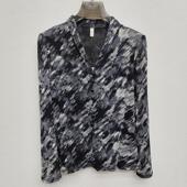 上衣洋气炫彩色弹力显瘦T女士打底衫 ZY802设计感网纱V领长袖