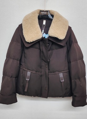 商场同款YGA5153冬款羽绒服时尚拼色貂绒毛领减龄女扩版保暖外套