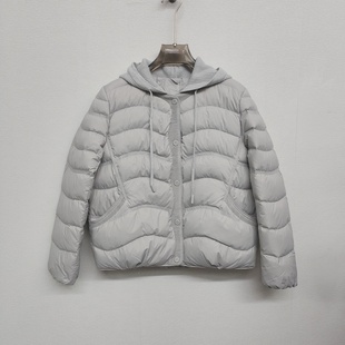 MJ/25B06冬款羽绒服时尚针织帽休闲短装中年女士百搭减龄保暖外套