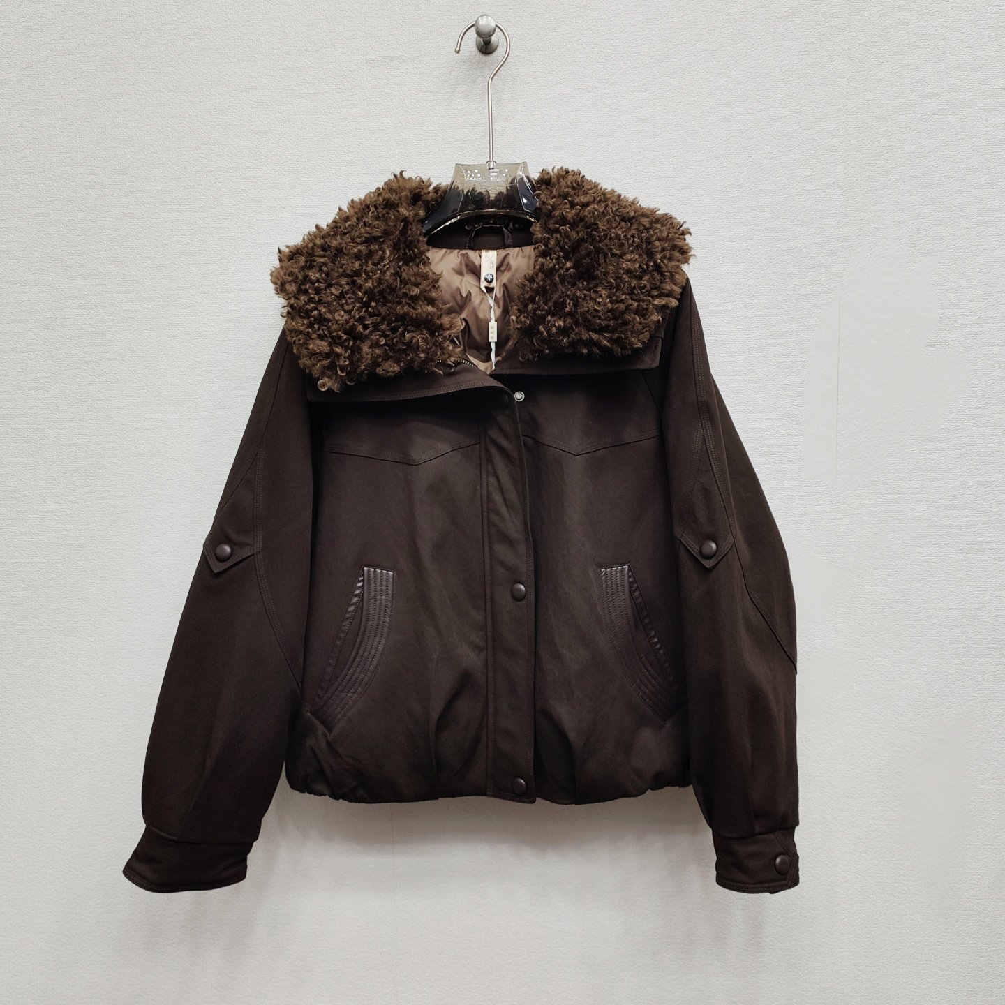 BM2568美拉德风卷卷毛领羽绒服女短款宽松插肩袖百搭冬季保暖外套,女装/女士精品,羽绒服,淘宝优惠券,粉丝福利购,淘宝优惠卷