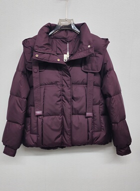 MJ25807冬款羽绒服时尚宽松插肩袖短款活帽保暖羽绒外套洋气女款