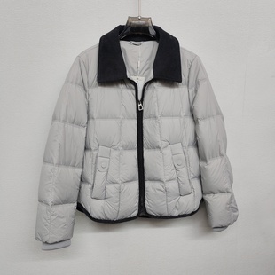 耐脏拼色领保暖面包服外套 女短款 艾703羽绒服2025冬款 年轻时尚